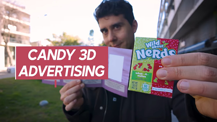 3D Candy Advertisement (Gimmicks and Online Instructions) by Henry Evans and Mysteries - Trick