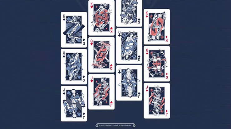 Warriors Of Three Kingdoms (Blue) Playing Cards by YOKAGAME