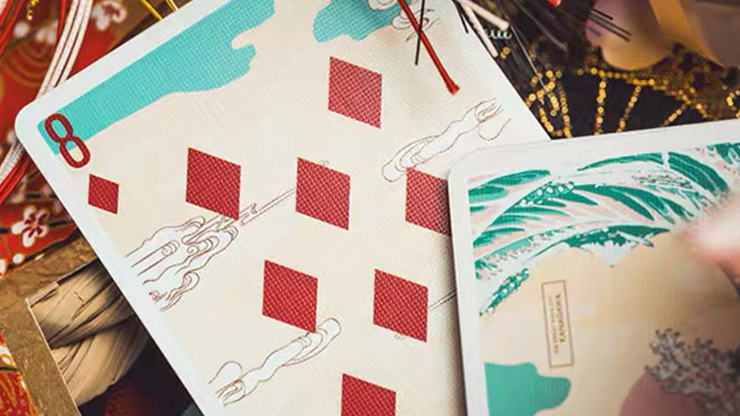 The Great Wave off Kanagawa V3 (Fresh Spring / Peppermint Green) Playing Cards